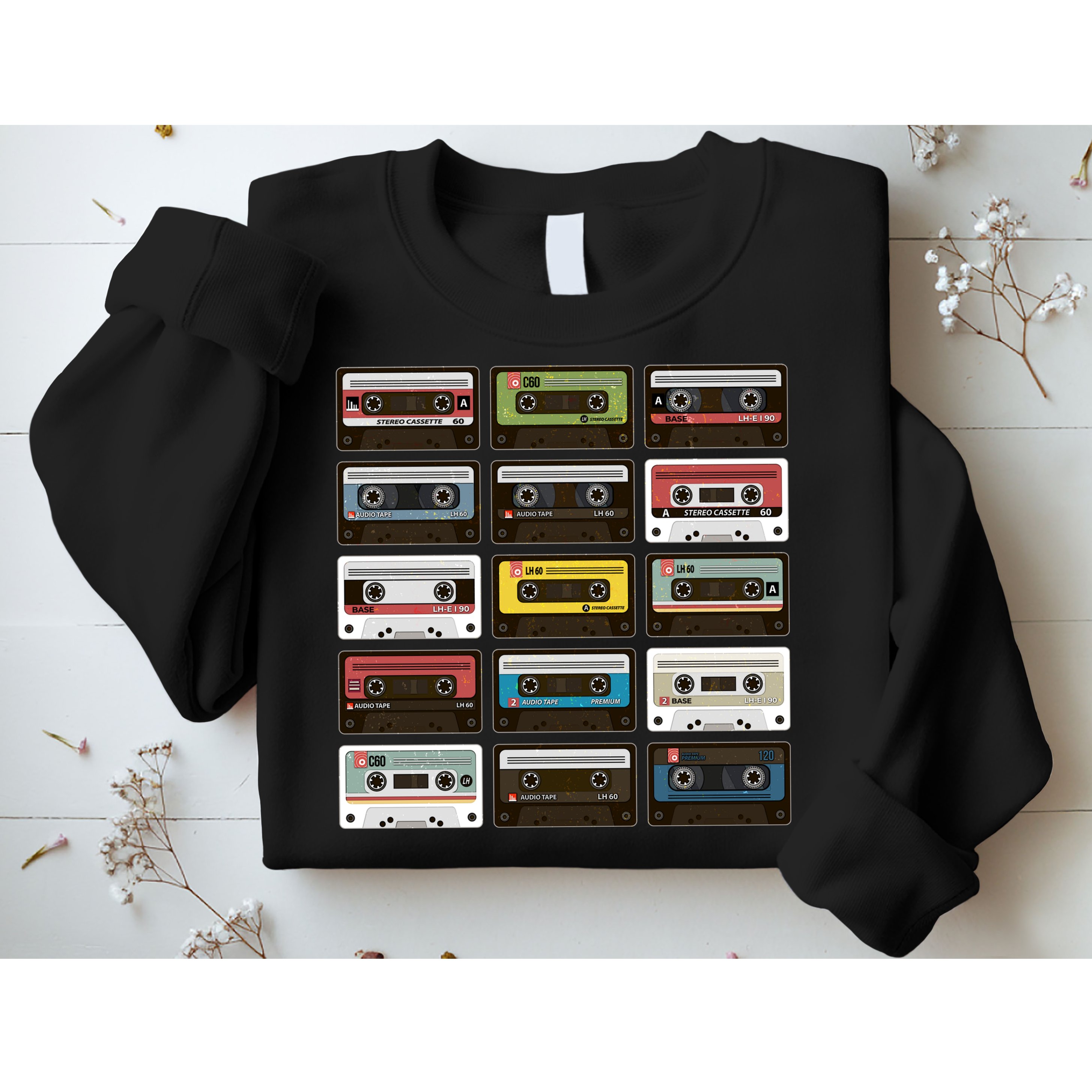 Vintage Retro 80's Cassette Tapes Sweatshirt