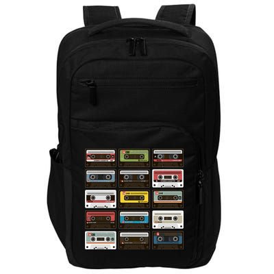 Vintage Retro 80's Cassette Tapes Impact Tech Backpack