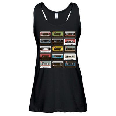 Vintage Retro 80's Cassette Tapes Ladies Essential Flowy Tank