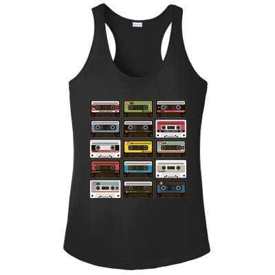 Vintage Retro 80's Cassette Tapes Ladies PosiCharge Competitor Racerback Tank