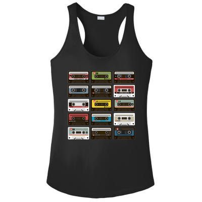 Vintage Retro 80's Cassette Tapes Ladies PosiCharge Competitor Racerback Tank