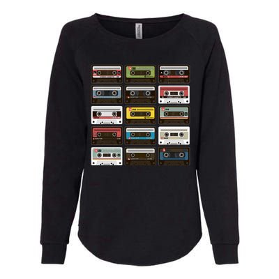 Vintage Retro 80's Cassette Tapes Womens California Wash Sweatshirt