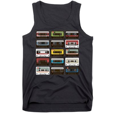 Vintage Retro 80's Cassette Tapes Tank Top