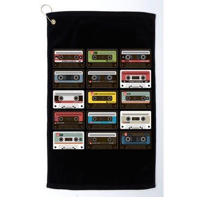 Vintage Retro 80's Cassette Tapes Platinum Collection Golf Towel