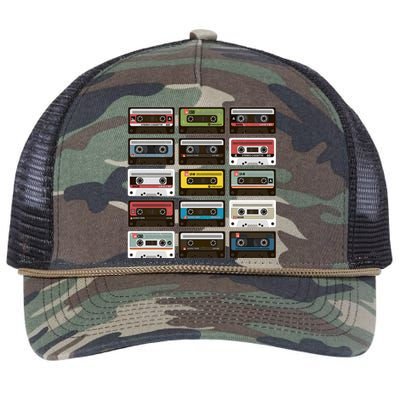 Vintage Retro 80's Cassette Tapes Retro Rope Trucker Hat Cap