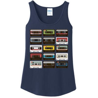 Vintage Retro 80's Cassette Tapes Ladies Essential Tank