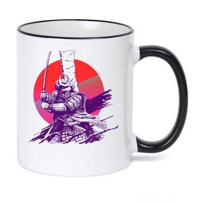 Vintage Retro 80's Japanese Samurai 11oz Black Color Changing Mug