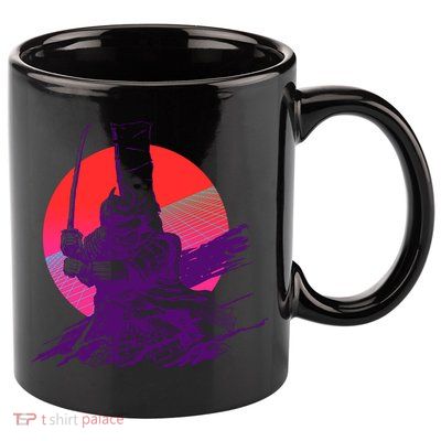 Vintage Retro 80's Japanese Samurai 11oz C Handle Ceramic Mug