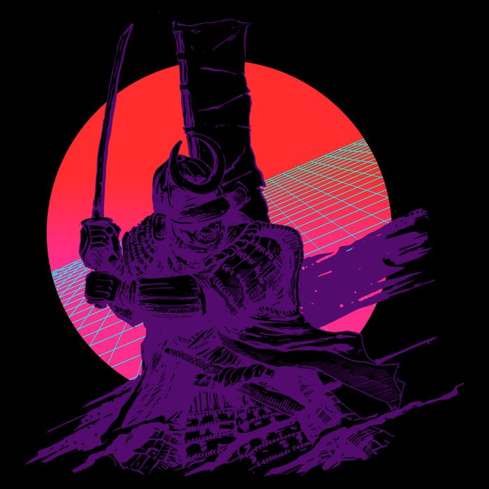 Vintage Retro 80's Japanese Samurai Toddler Fine Jersey T-Shirt