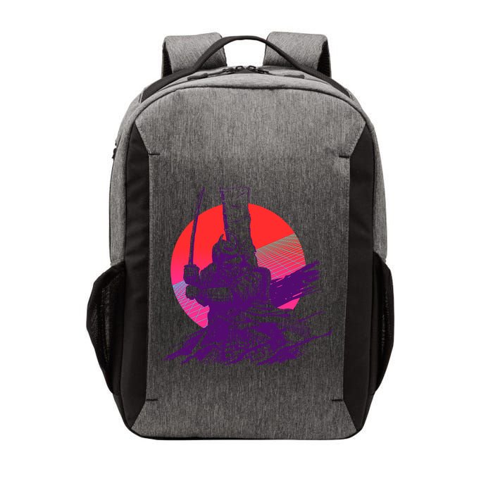 Vintage Retro 80's Japanese Samurai Vector Backpack