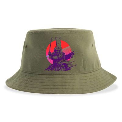 Vintage Retro 80's Japanese Samurai Sustainable Bucket Hat