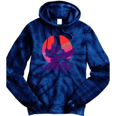 Vintage Retro 80's Japanese Samurai Tie Dye Hoodie