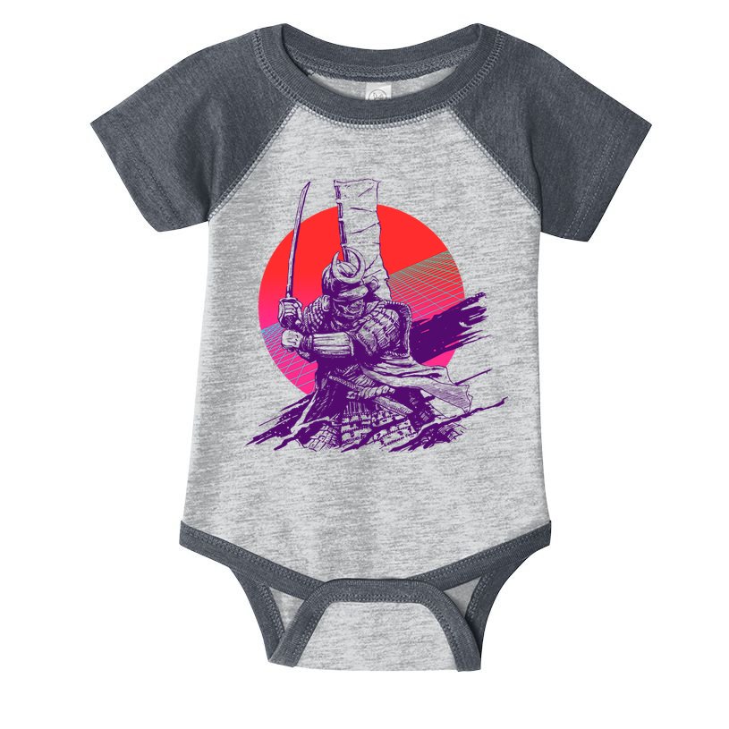 Vintage Retro 80's Japanese Samurai Infant Baby Jersey Bodysuit