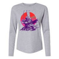 Vintage Retro 80's Japanese Samurai Womens Cotton Relaxed Long Sleeve T-Shirt