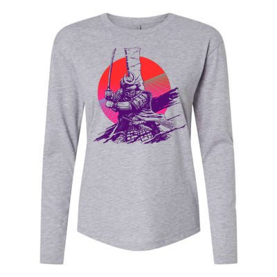 Vintage Retro 80's Japanese Samurai Womens Cotton Relaxed Long Sleeve T-Shirt