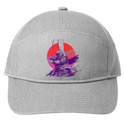 Vintage Retro 80's Japanese Samurai 7-Panel Snapback Hat