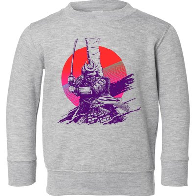 Vintage Retro 80's Japanese Samurai Toddler Sweatshirt