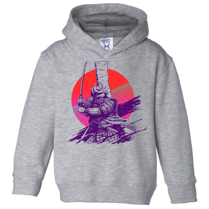 Vintage Retro 80's Japanese Samurai Toddler Hoodie