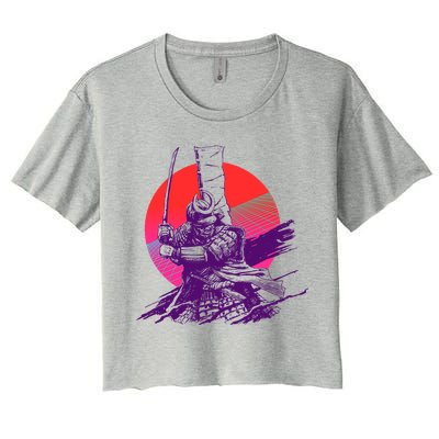 Vintage Retro 80's Japanese Samurai Crop Top