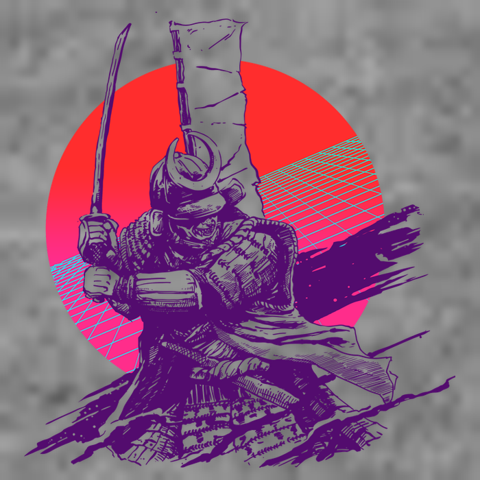 Vintage Retro 80's Japanese Samurai Kids T-Shirt