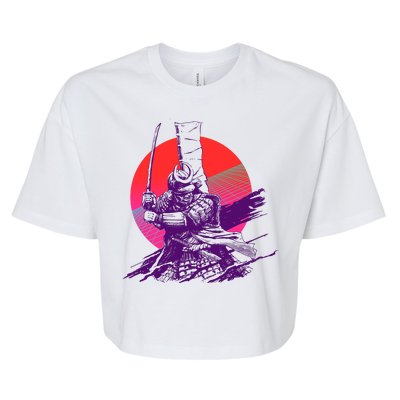 Vintage Retro 80's Japanese Samurai Bella+Canvas Jersey Crop Tee