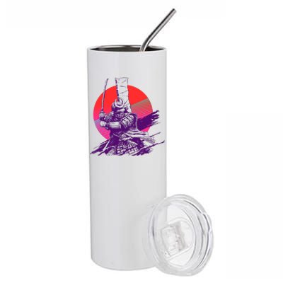 Vintage Retro 80's Japanese Samurai Stainless Steel Tumbler