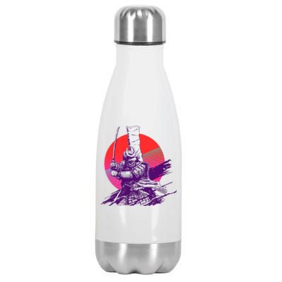 Vintage Retro 80's Japanese Samurai Stainless Steel Insulated Water Bottle