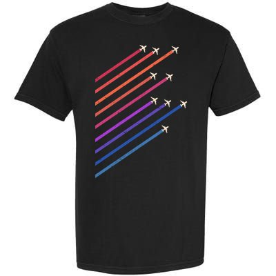 Vintage Retro Airplane Flight Garment-Dyed Heavyweight T-Shirt