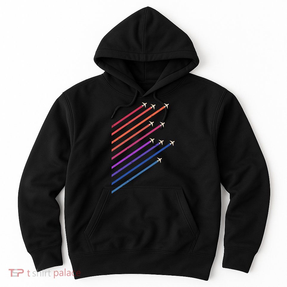 Vintage Retro Airplane Flight Hoodie