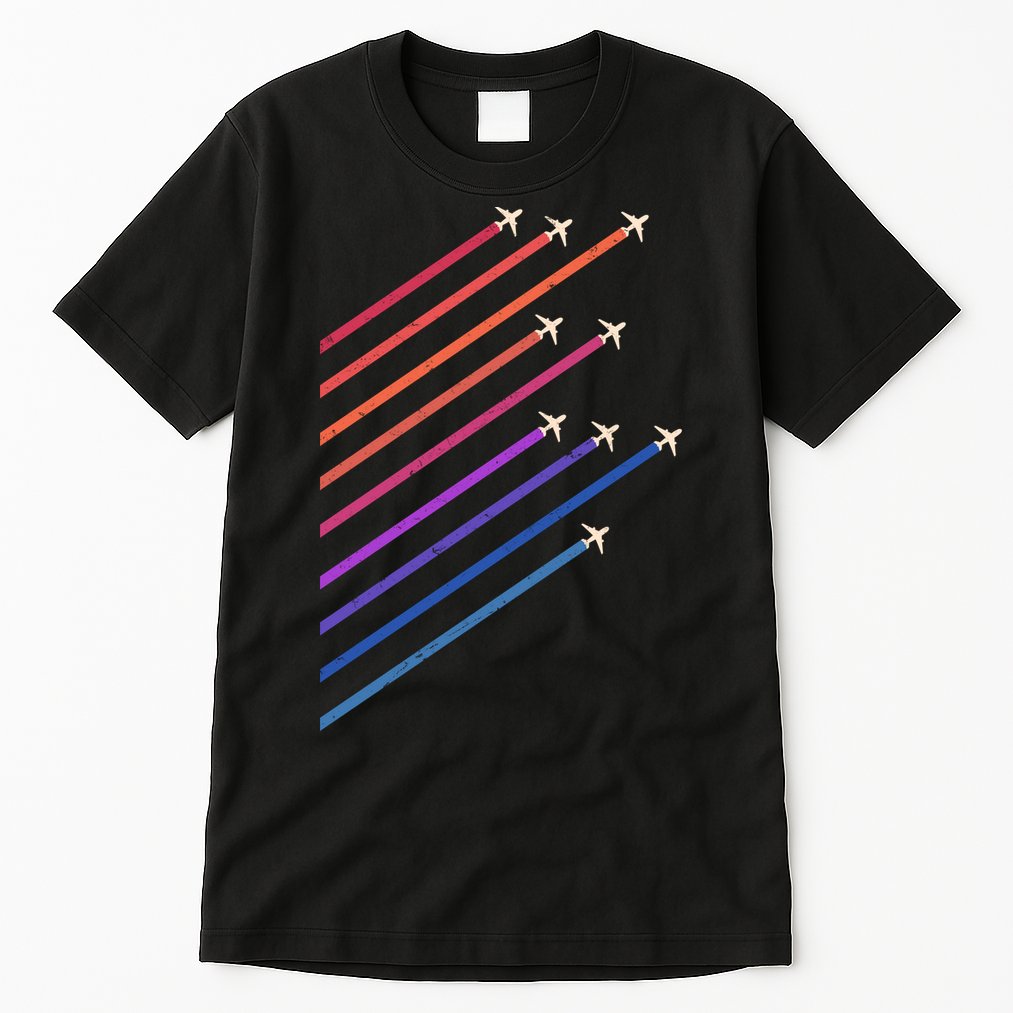 Vintage Retro Airplane Flight Tall T-Shirt