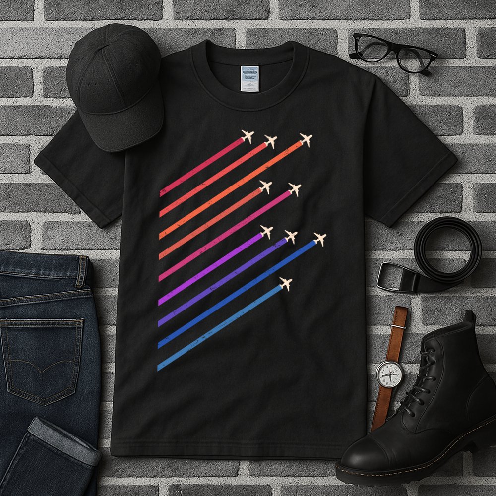 Vintage Retro Airplane Flight Tall T-Shirt