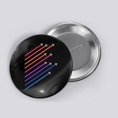 Vintage Retro Airplane Flight Button