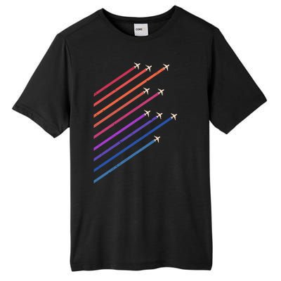 Vintage Retro Airplane Flight Tall Fusion ChromaSoft Performance T-Shirt