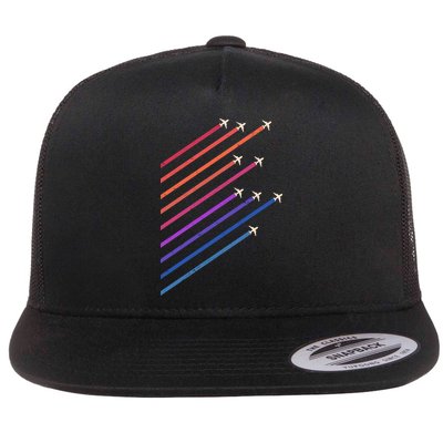 Vintage Retro Airplane Flight Flatbill Hat