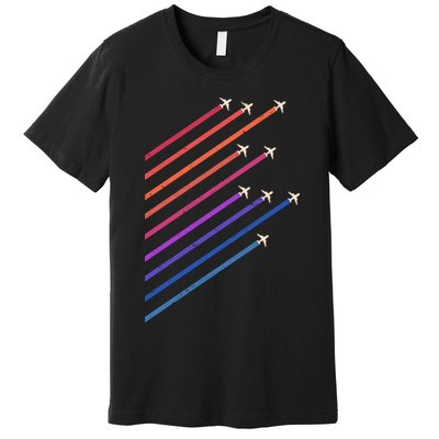 Vintage Retro Airplane Flight Premium T-Shirt