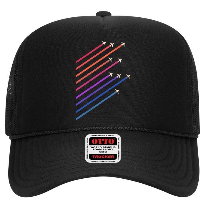 Vintage Retro Airplane Flight Trucker Hat