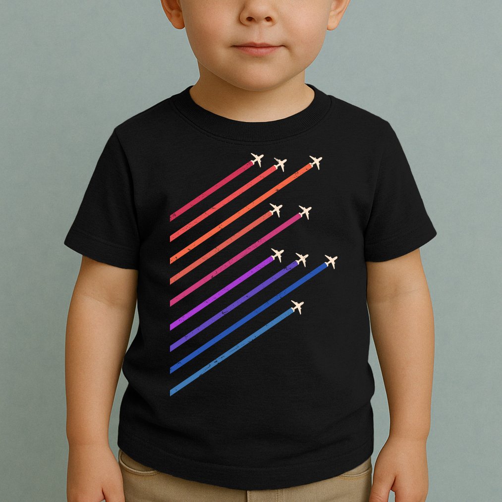 Vintage Retro Airplane Flight Toddler T-Shirt