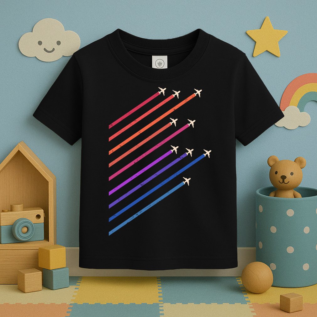 Vintage Retro Airplane Flight Toddler T-Shirt