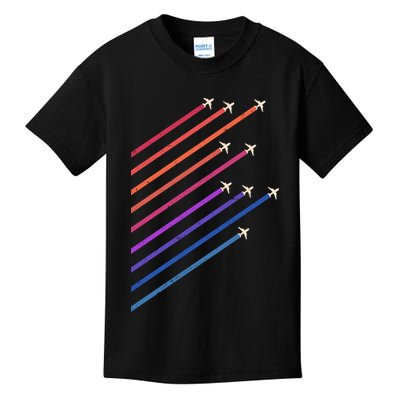 Vintage Retro Airplane Flight Kids T-Shirt