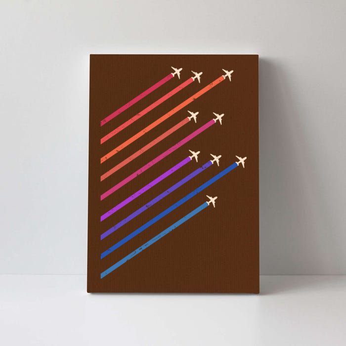 Vintage Retro Airplane Flight Canvas