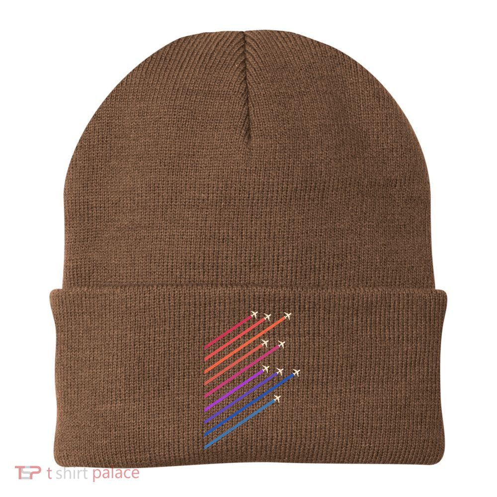 Vintage Retro Airplane Flight Beanie