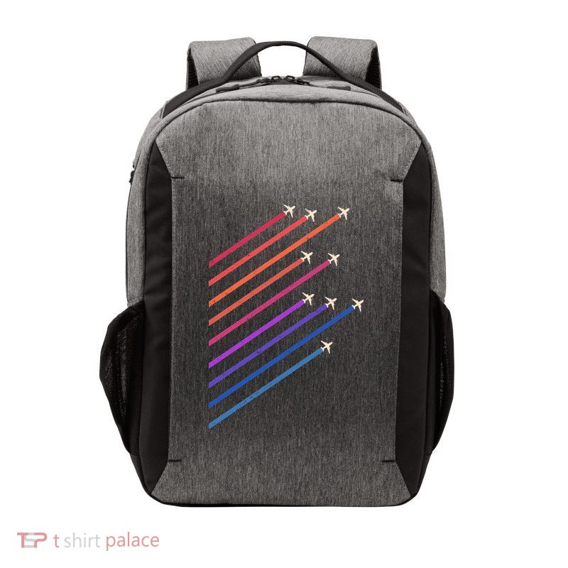 Vintage Retro Airplane Flight Vector Backpack