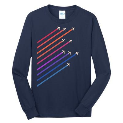 Vintage Retro Airplane Flight Tall Long Sleeve T-Shirt