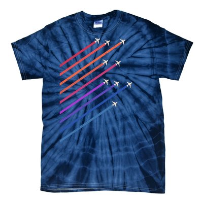 Vintage Retro Airplane Flight Tie-Dye T-Shirt