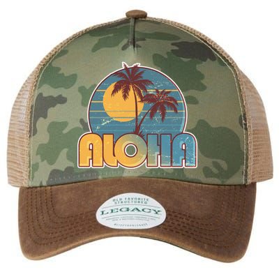 Vintage Retro Aloha  Legacy Tie Dye Trucker Hat