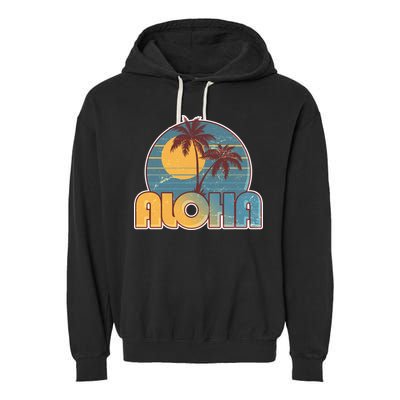 Vintage Retro Aloha  Garment-Dyed Fleece Hoodie
