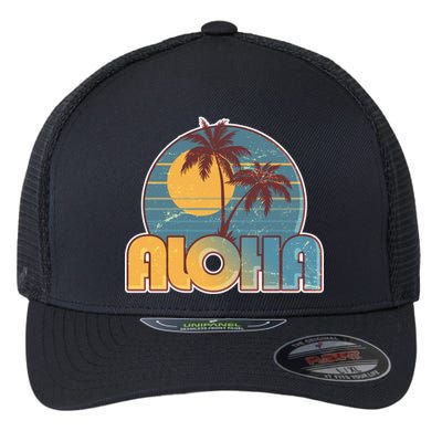 Vintage Retro Aloha  Flexfit Unipanel Trucker Cap