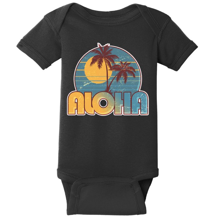 Vintage Retro Aloha  Baby Bodysuit