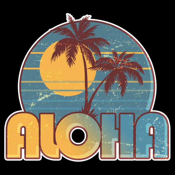 Vintage Retro Aloha  Baby Bodysuit