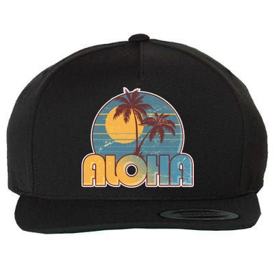 Vintage Retro Aloha  Wool Snapback Cap